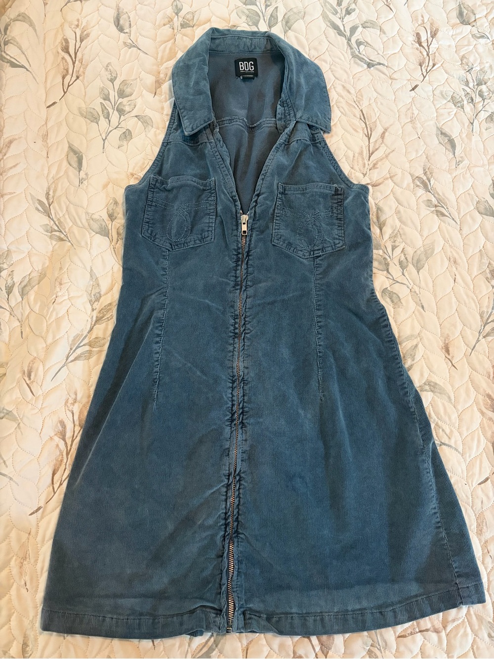 BDG Blue Denim-Style Mini Dress